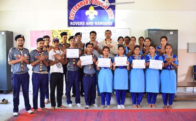 Peace Day celebration by Scouts and Guide. 