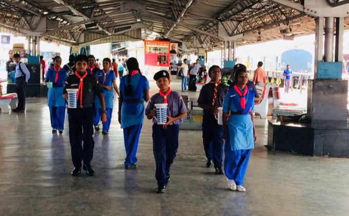 WATER DISTRIBUTION SERVICE FOR RAILWAYS PASSENGERS DURING WARM WEATHER AT KHARAGPUR RAILWAY STATION