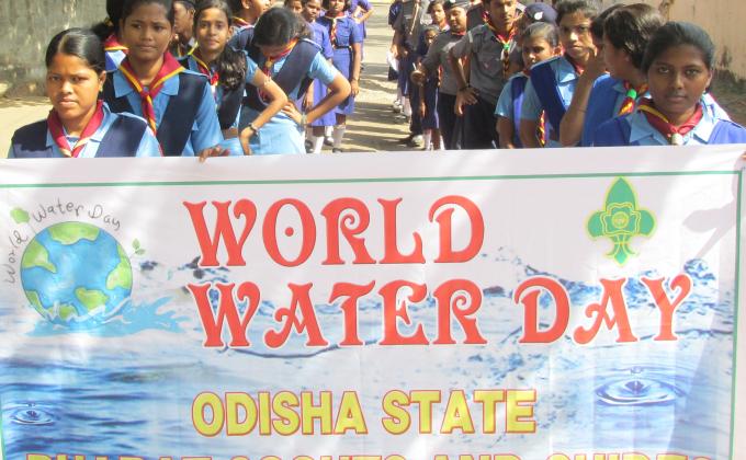 Observance of WORLD WATER DAY 2016 by Odisha State Bharat Scouts & Guides