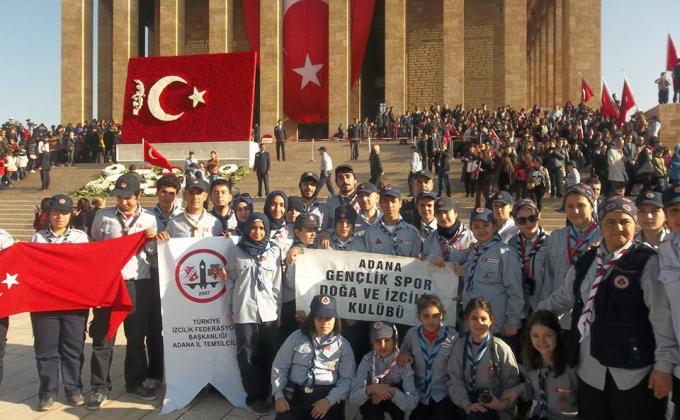 Mustafa Kemal Ataturk Adana Scouts were at Ankare with 1 million of others