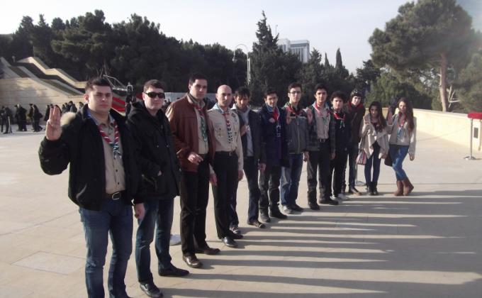 Association of Scouts of Azerbaijan pay a visit to Martyrs` Lane on January, 20th. 