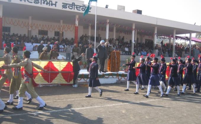 Paarticipating in the Republic day function