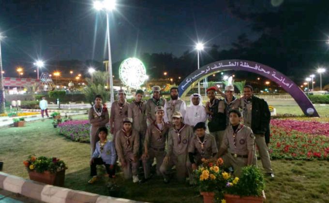 شكر أستاذ النشاط لكشافة ثانوية الأمير محمد لمشاركتهم في مهرجان الورد 