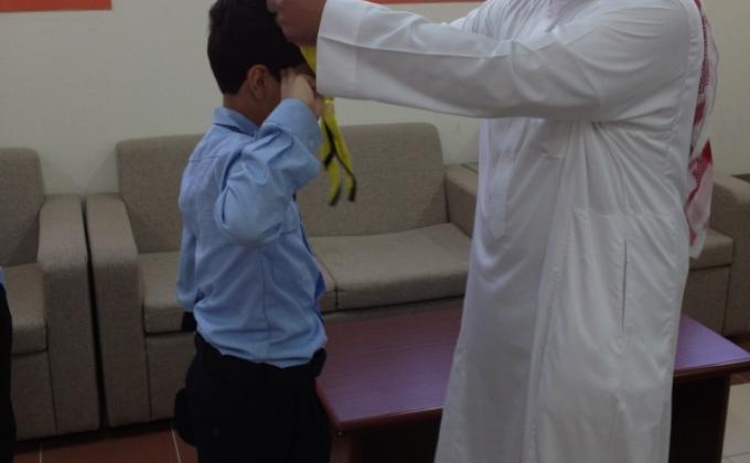 قامت مدرسة صفوان بن أمية بحفلة للاشبال المستجدين