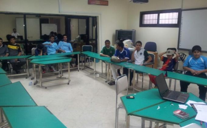 أقامة كشافة ثانوية الأمير محمد بن عبدالرحمن معسكر داخل المدرسة 