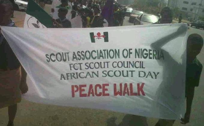 PEACE WALK BY FEDERAL CAPITAL TERRITORY SCOUTS ON AFRICAN SCOUT DAY