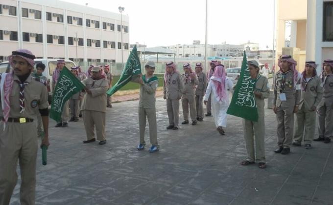 إنضمام طلاب التربية الخاصة مع طلاب الكشافة بثانوية الأمير محمد بن عبدالرحمن بالطائف 