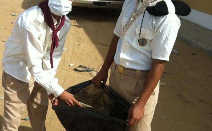 قامت مدرسة جحا المتوسطة والثانوية بنشاط كشفي لمشروع نظافة البيئة وحمايتها المرحلة الأولى