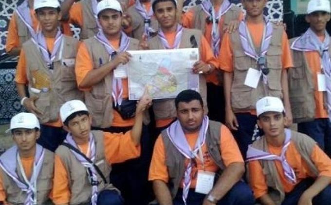  كشافة جحا م +ث يشاركون في خدمة حجاج بيت الله