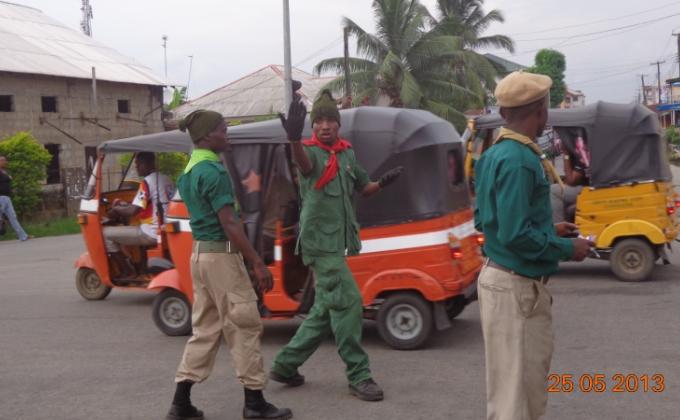 Akwa Ibom State Scouts controlled Vehicle Traffic on Aka Road