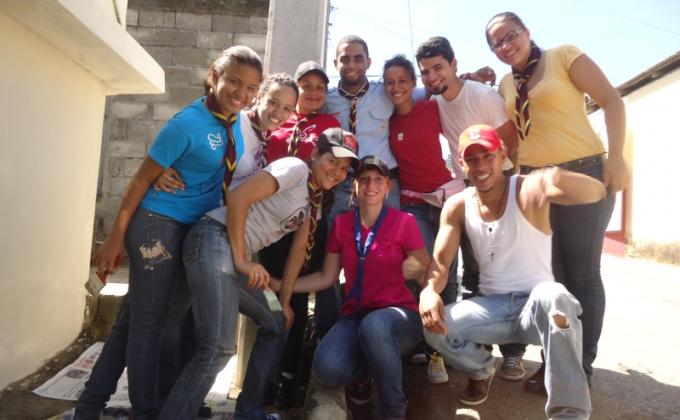 Pintando un frente de un hogar