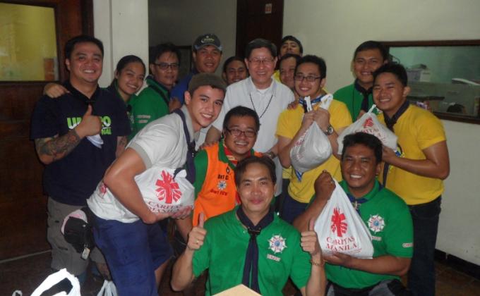 Relief Service to affected areas of typhoon 