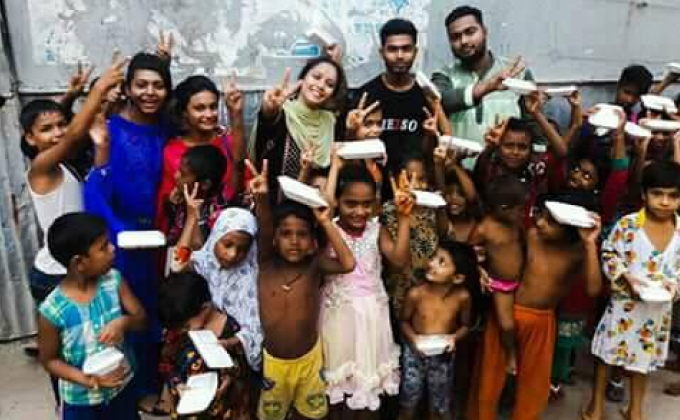 Eid celebration with street childs