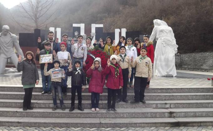 Scouts of Shaki visited Martyrs' Lane in memory of heroes died on 20 January 1990.