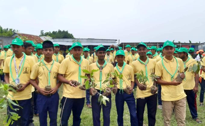 Planting trees in the North Channel union. 