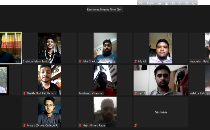 Online scout meeting by Dhaka college rover scout group 