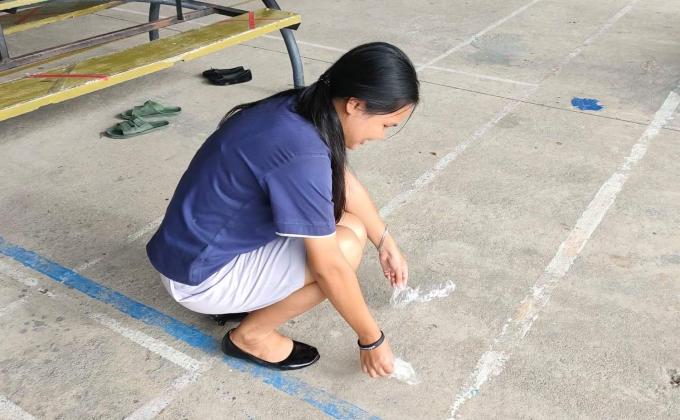 เก็บขยะในวิทยาลัย